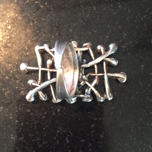 Silver Large Bone Ring - Picture 5 of 5